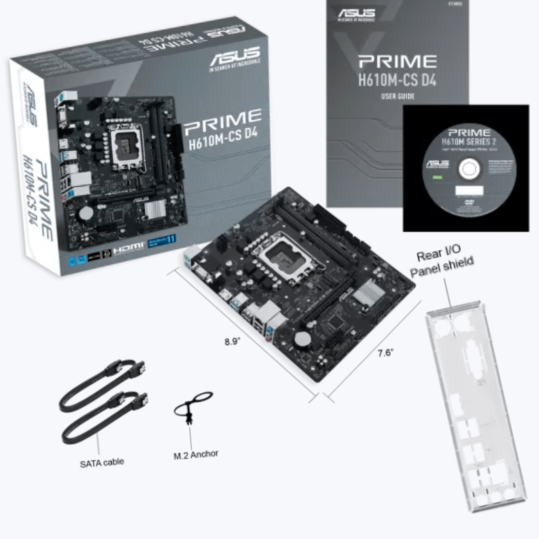 Asus-Prime H610M CS-D4 Motherboard for Intel 12-Gen Processor - Image 3