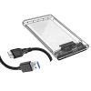 Ranz HDD/SSD USB 3.0 Enclosure Transparent External Hard Drive Enclosure (for SATA-III) - Image 2