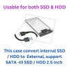 Ranz HDD/SSD USB 3.0 Enclosure Transparent External Hard Drive Enclosure (for SATA-III) - Image 3