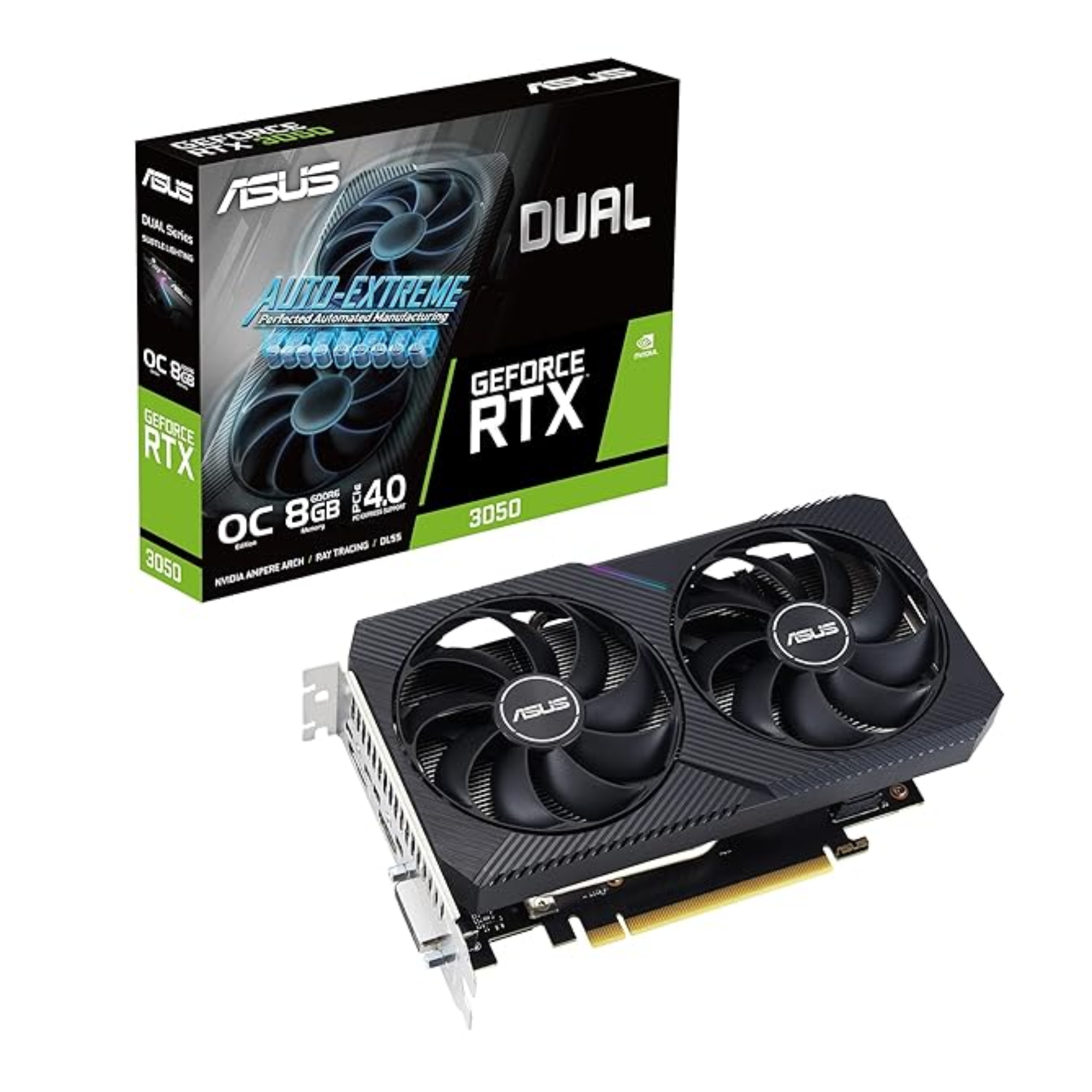 ASUS Dual GeForce RTX 3050 V2 OC Edition 8GB GDDR6 Graphics Card ASUS Dual GeForce RTX 3050 V2 OC Edition 8GB GDDR6 Graphics Card - Image 1