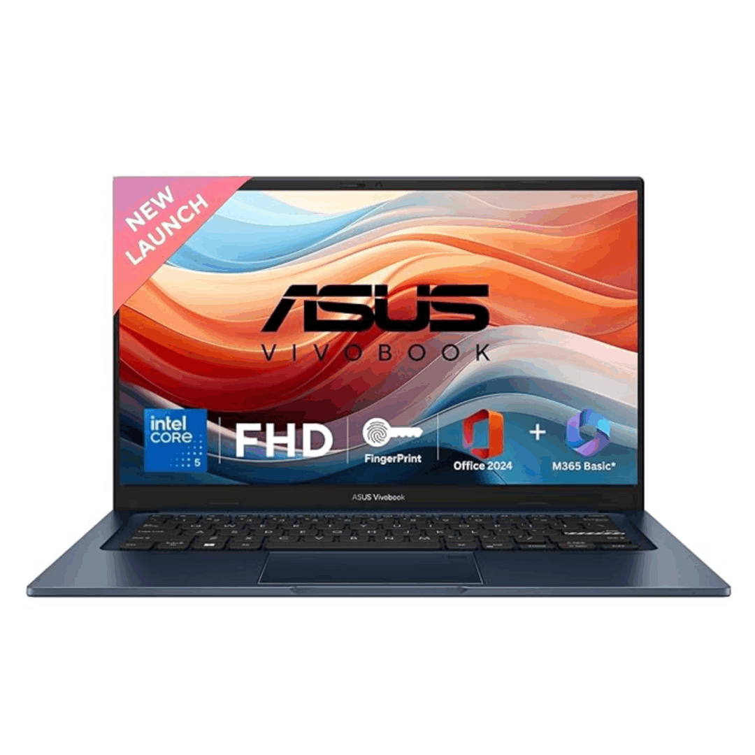ASUS Vivobook 14 Laptop – Intel Core i5 14th Gen, 16GB RAM, 512GB SSD, FHD, Thin & Light