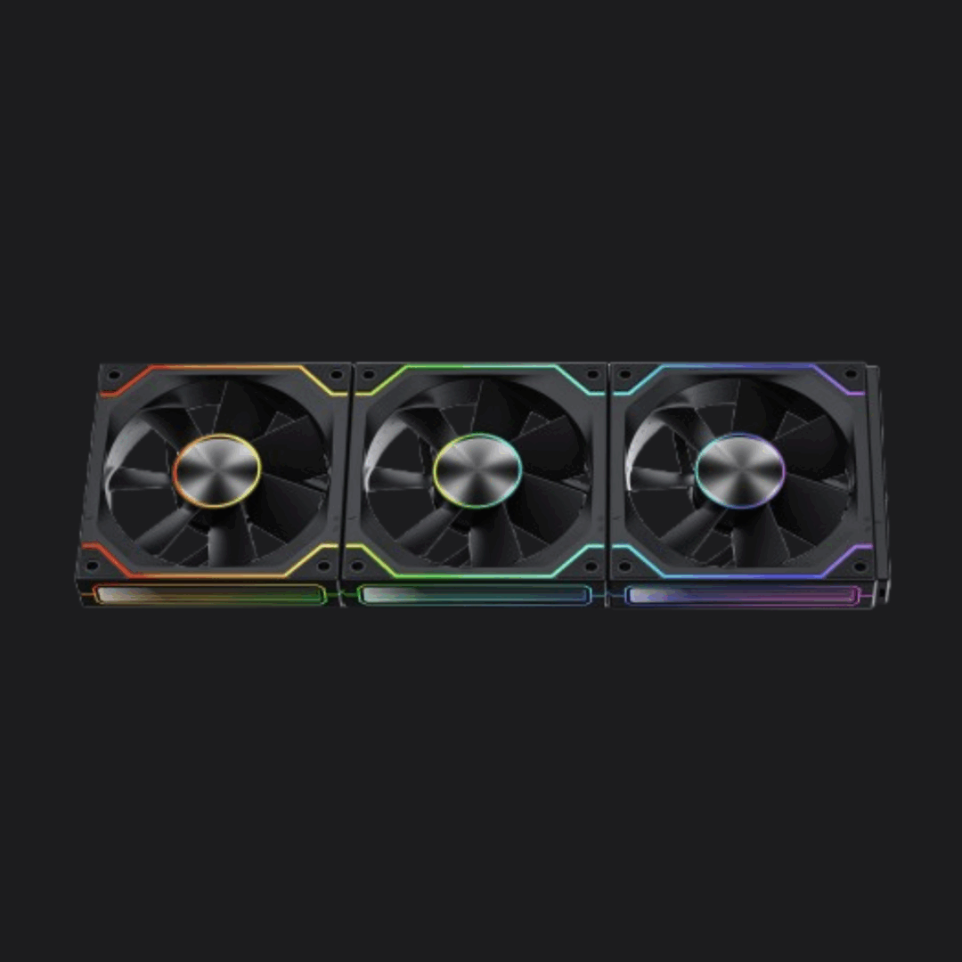 Ant Esports Shiftflow 120mm ARGB 3 Pack Case Fan Kit (Black)