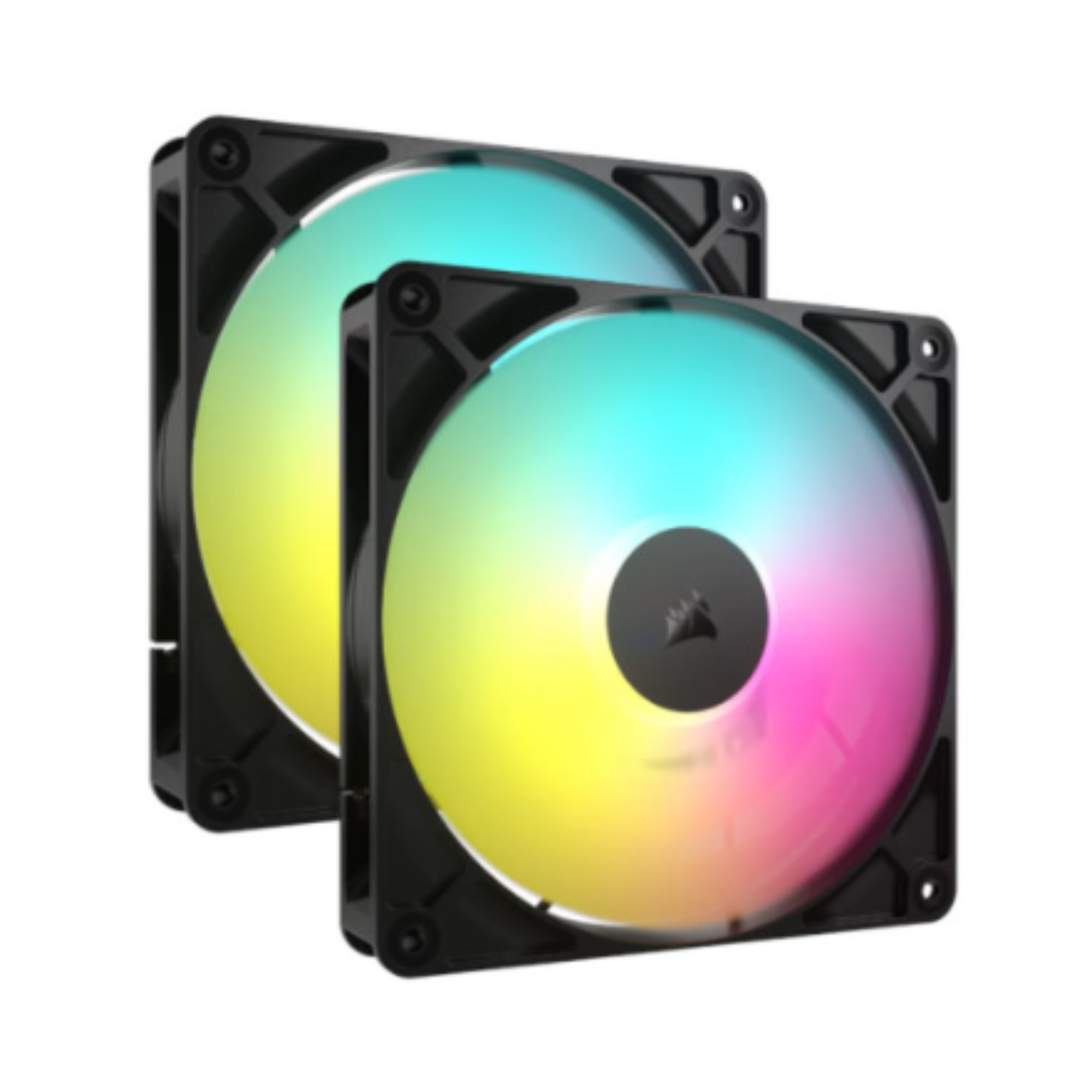 CORSAIR RS140 ARGB 140mm PWM Fans Dual Pack – Black CORSAIR RS140 ARGB 140mm PWM Fans Dual Pack – Black - Image 1