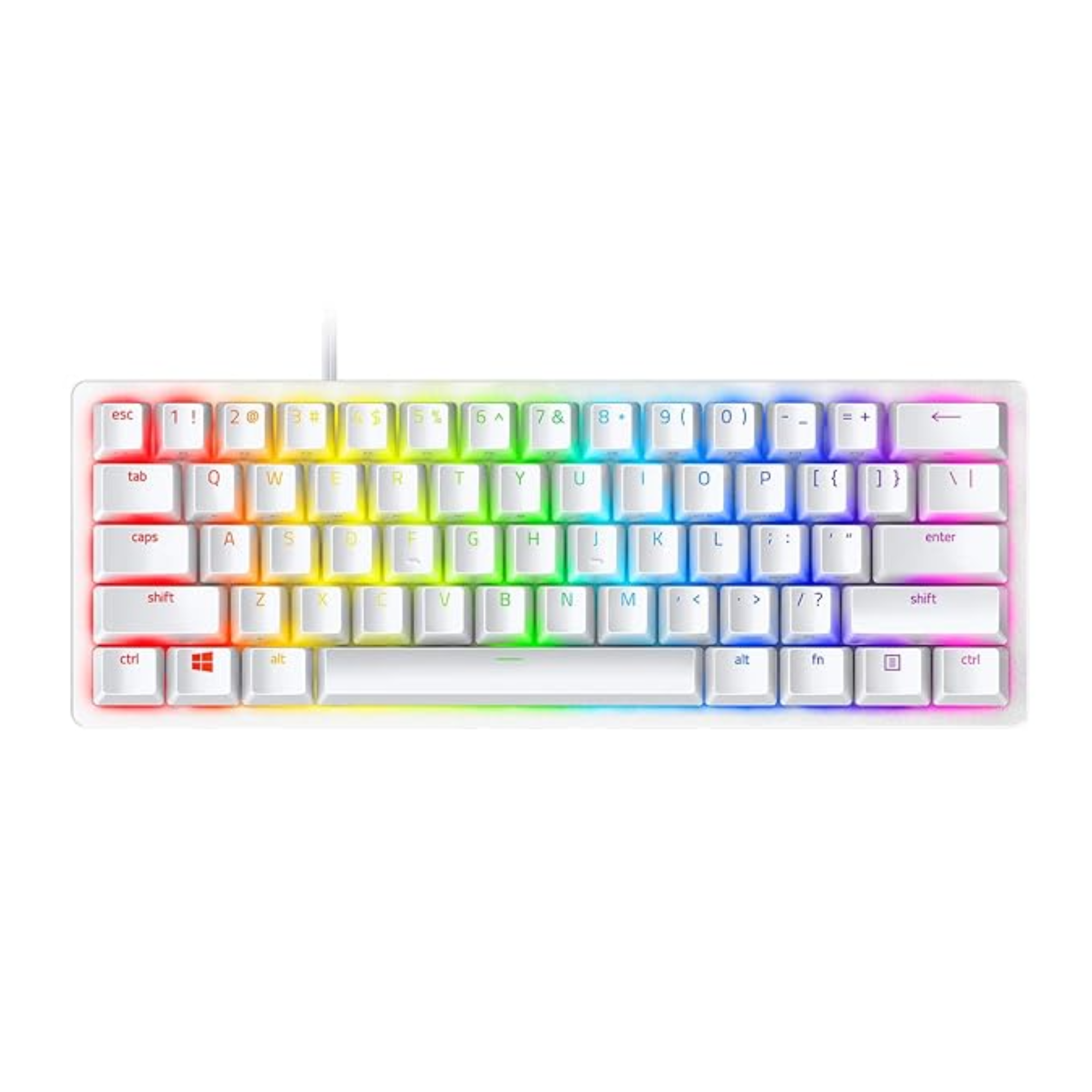 Razer Huntsman Mini Mercury Edition 60% Optical Gaming Keyboard with Linear Red Switches Razer Huntsman Mini Mercury Edition 60% Optical Gaming Keyboard with Linear Red Switches - Image 1