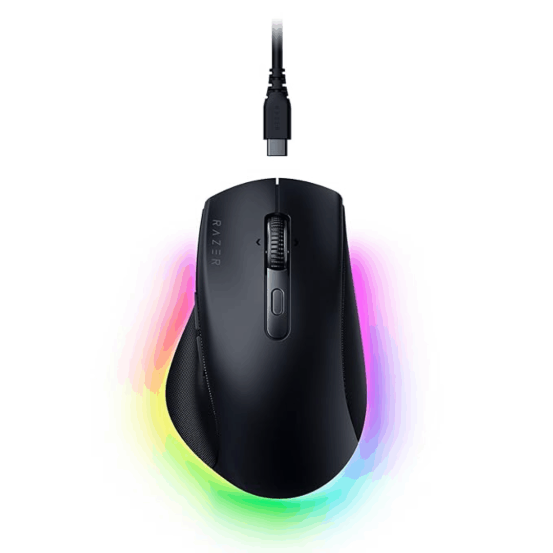 Razer Pro Click V2 Wireless Ergonomic Mouse – 9 Buttons, RGB, Multi-Device, Long Battery Life