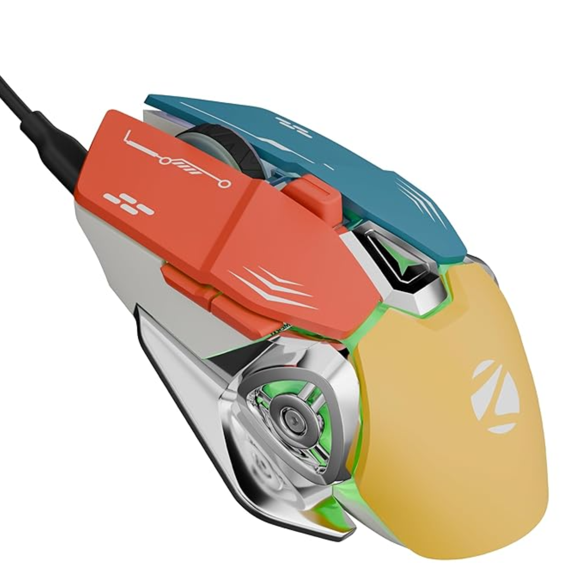 ZEBRONICS Transformer M Plus Wired Gaming Mouse (Up to 12,800 DPI, 6 Buttons, 8 RGB Modes, Detachable Cable)