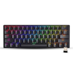 ZEBRONICS Zeb-MAX NINJA 61 Wireless Mechanical Keyboard – 3-Mode, 61 Keys, RGB, Rechargeable (Black)