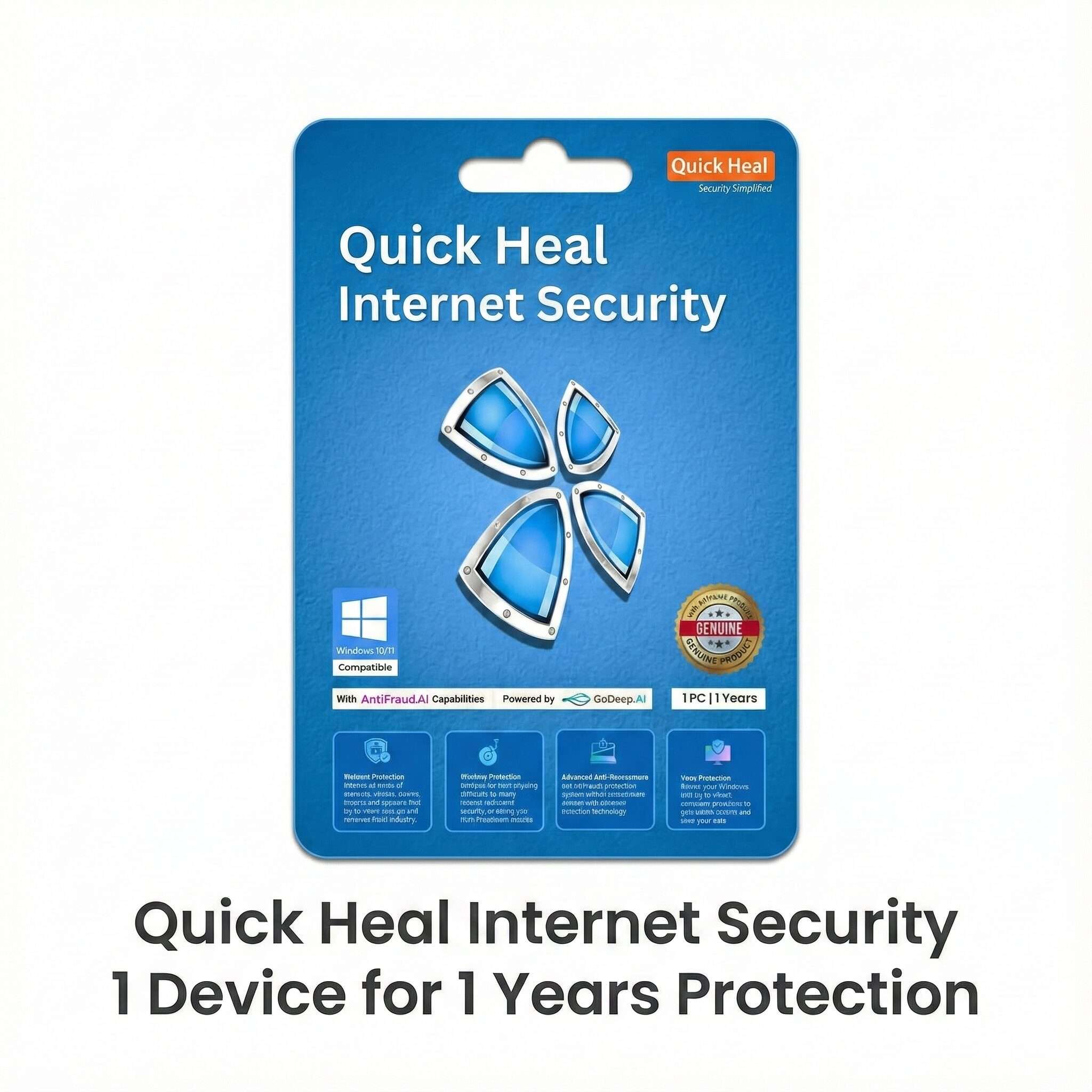 Quick Heal Internet Security 1 Device for 1 Years Protection Quick Heal Internet Security 1 Device for 1 Years Protection - Image 1