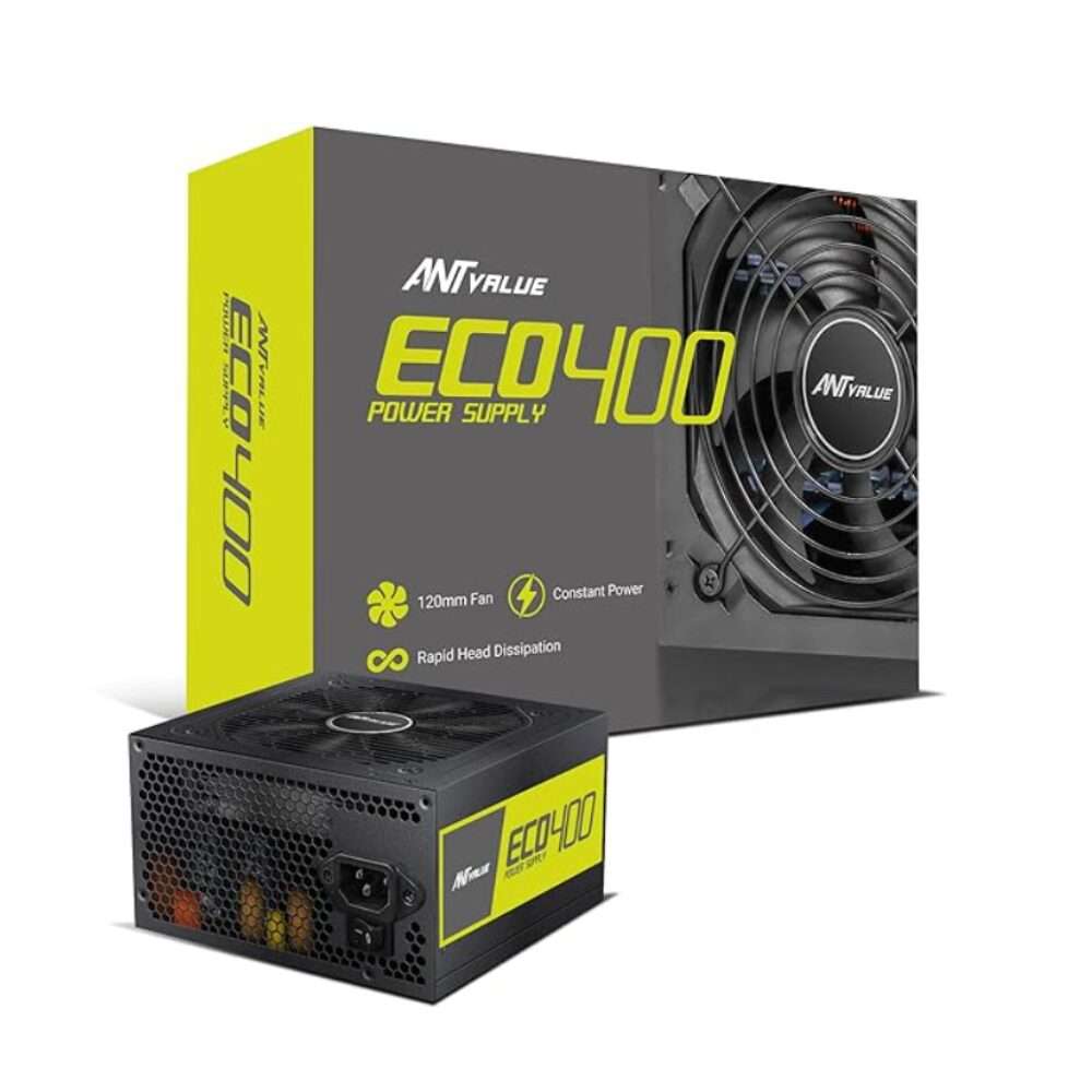 Ant Esports Value ECO400 400W Power Supply Desktop SMPS • Non-Modular