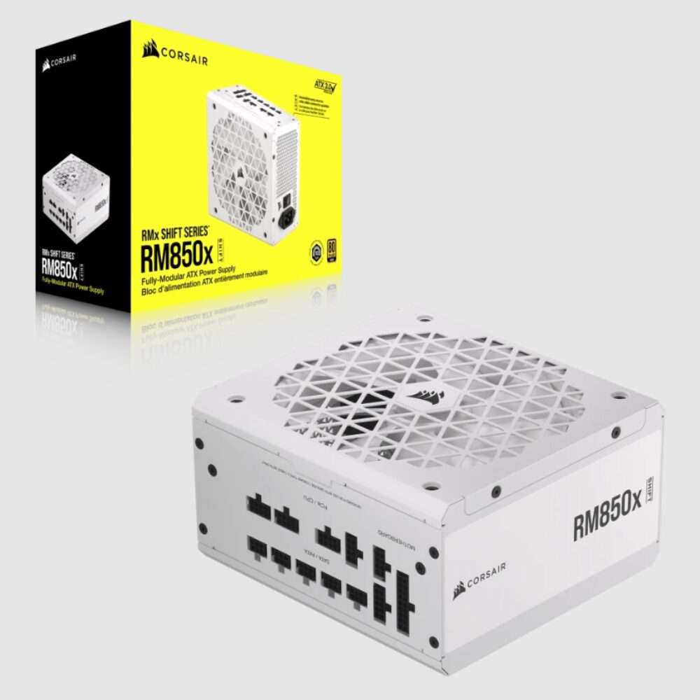 Corsair RM850x SHIFT 850W 80+ Gold Fully Modular White ATX Power Supply
