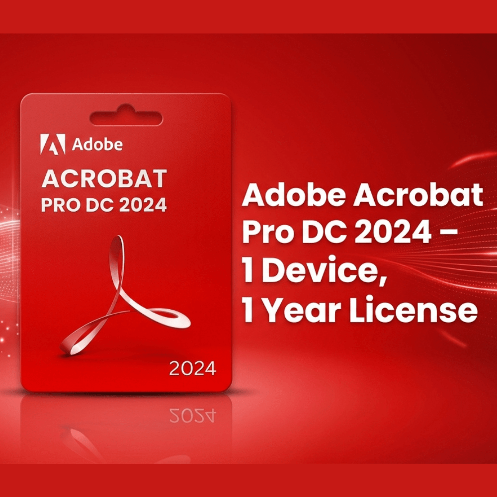 Adobe Acrobat Pro DC 2024 – 1 Device, 1 Year Original License