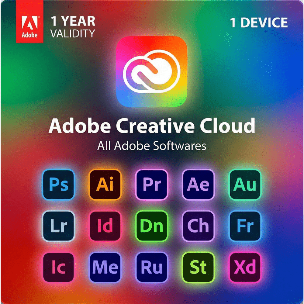 Adobe Creative Cloud Original License – 1 Device, 1 Year Subscription