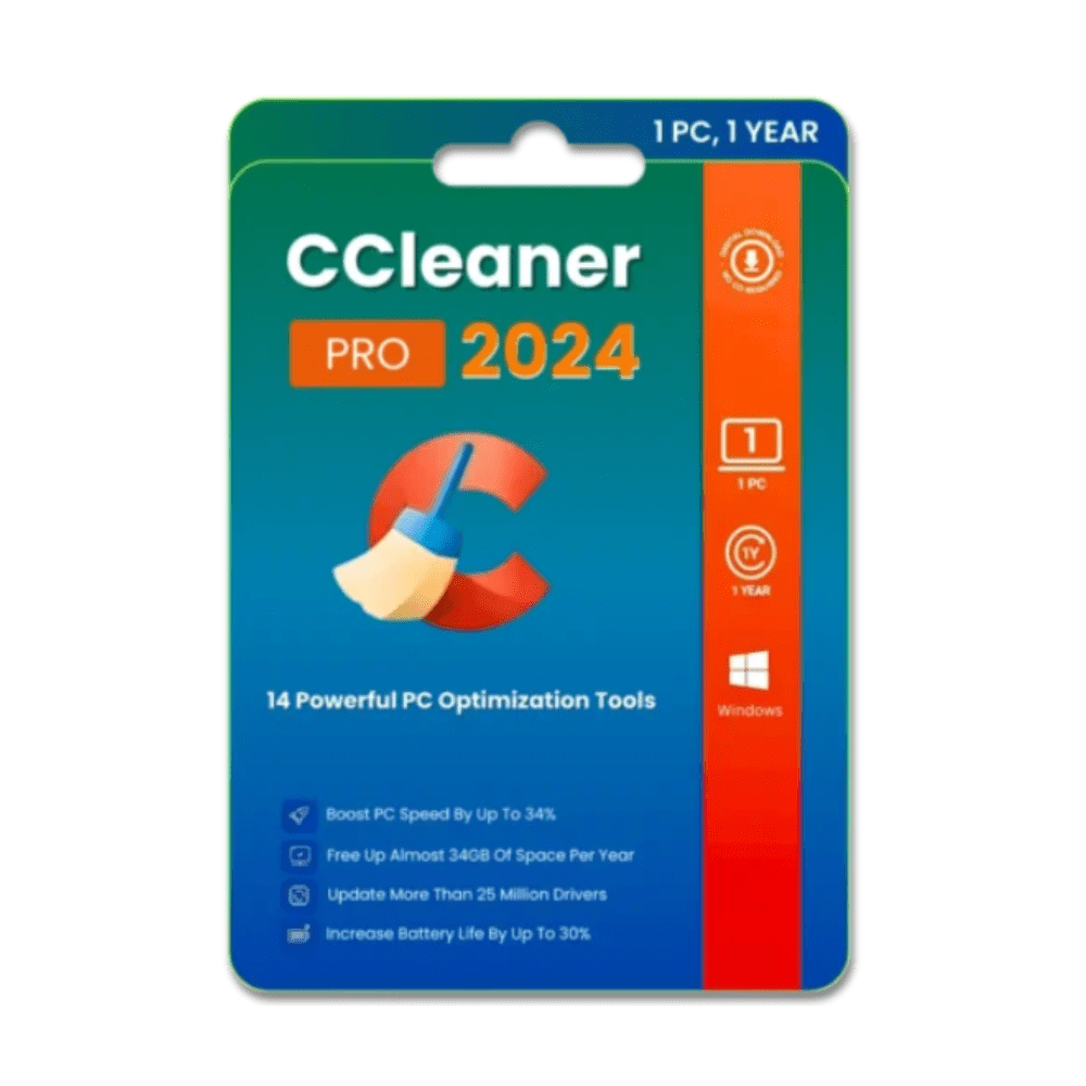 CCleaner Pro 2024 – 1 Device, 1 Year Original License Key