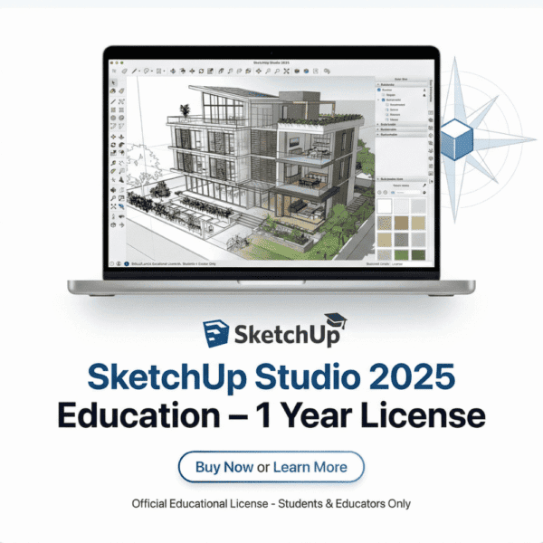 SketchUp Studio 2025 Education Original License for Windows & Mac – 1 ...